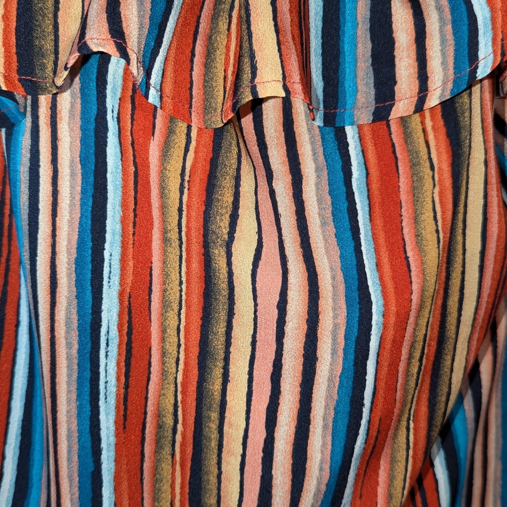 Alythea‎ Striped Multicolor Off-Shoulder Top - Picture 5 of 10